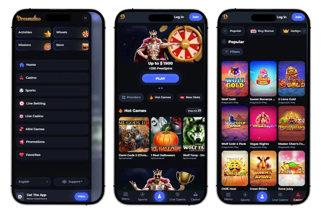 Dreamzino Casino app