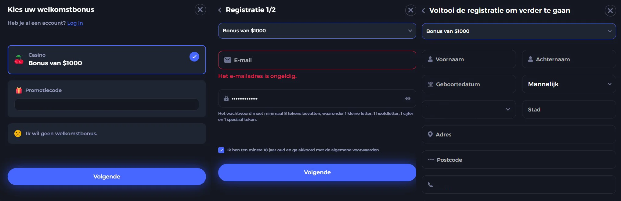 Dreamzino Casino Registratie